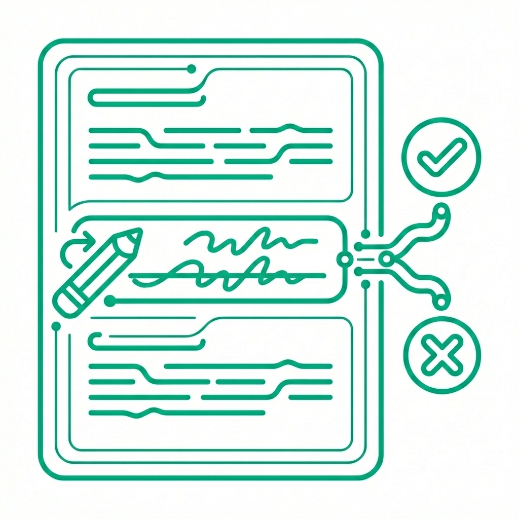 Review changes glyph